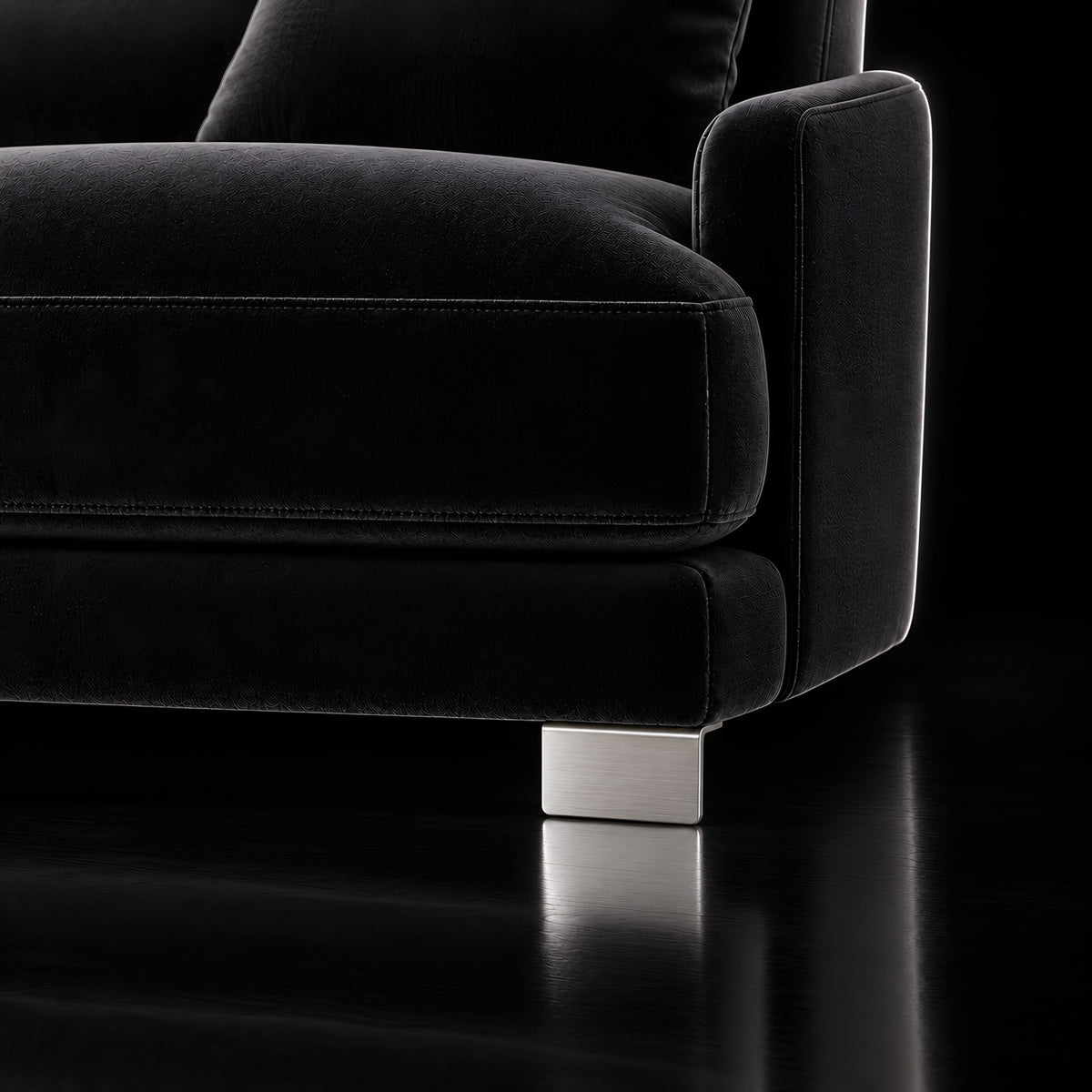 Metal leg A794 — Metal leg A794 · on a sofa, black studio