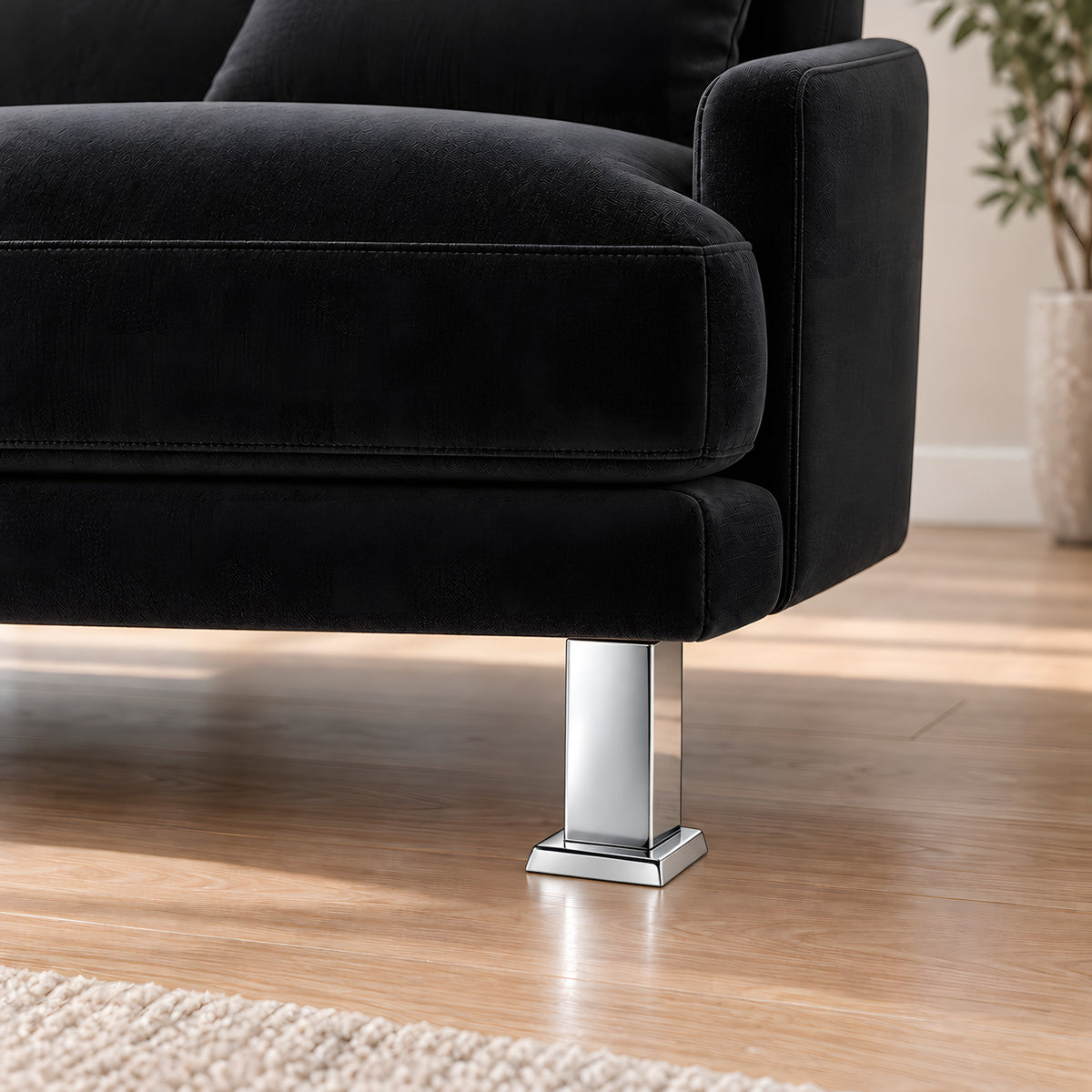 Metal leg A963A — Metal leg A963A · on a sofa, living room