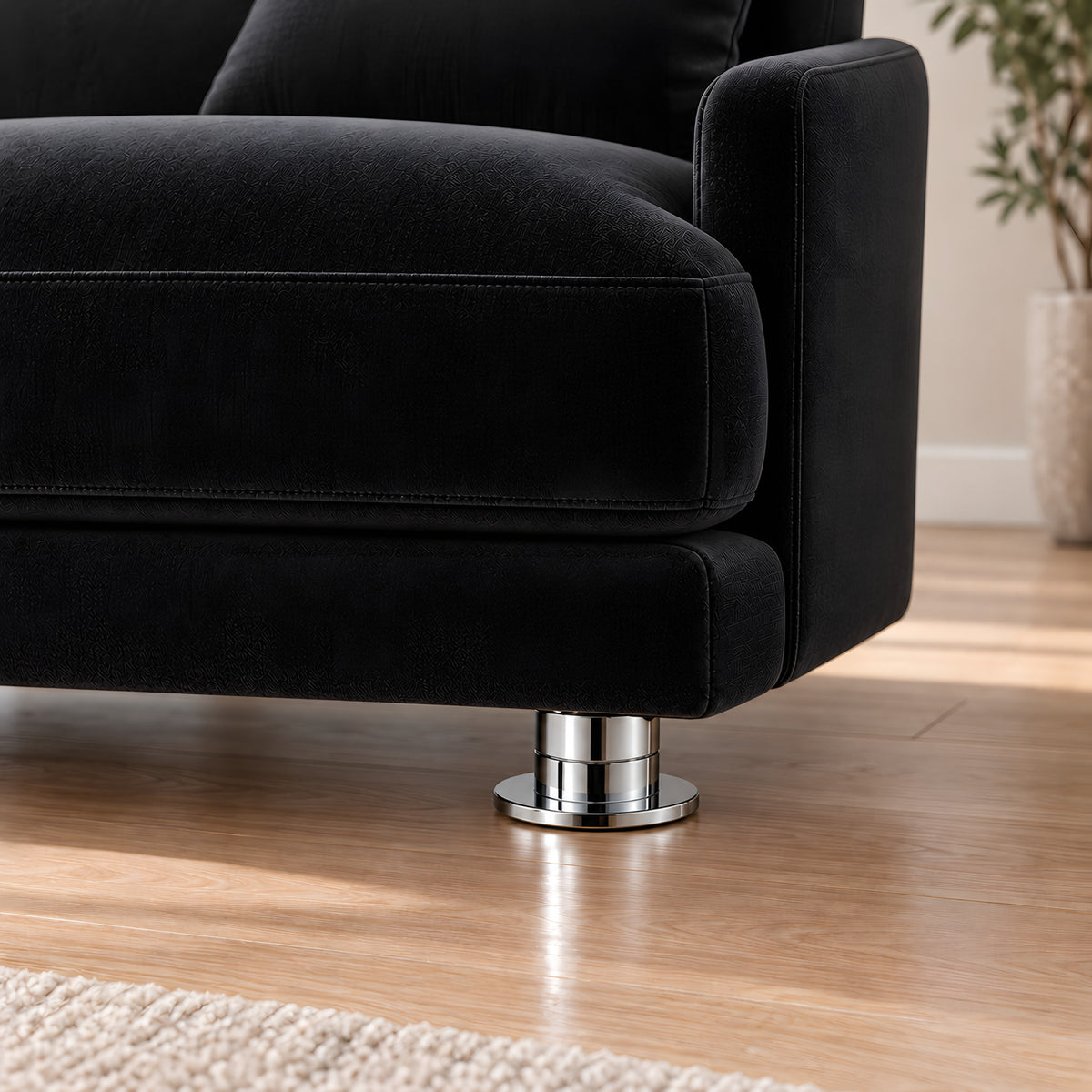 Metal leg A964A — Metal leg A964A · on a sofa, living room