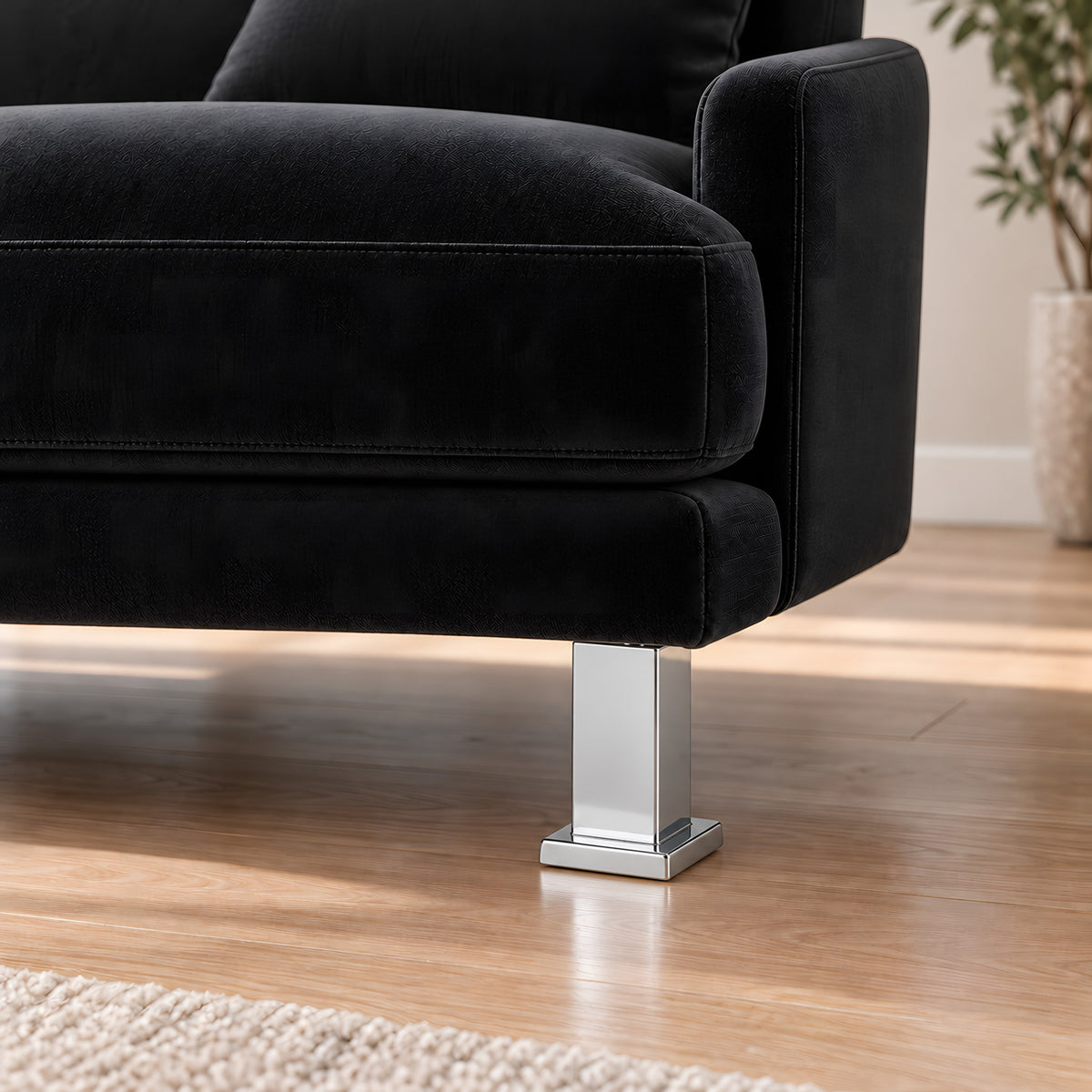 Metal leg A963B — Metal leg A963B · on a sofa, living room