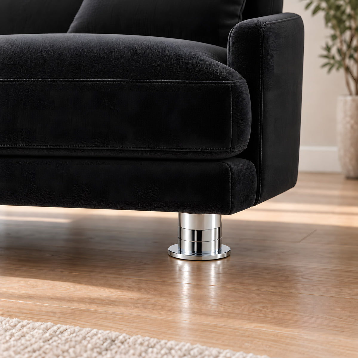 Metal leg A964B — Metal leg A964B · on a sofa, living room