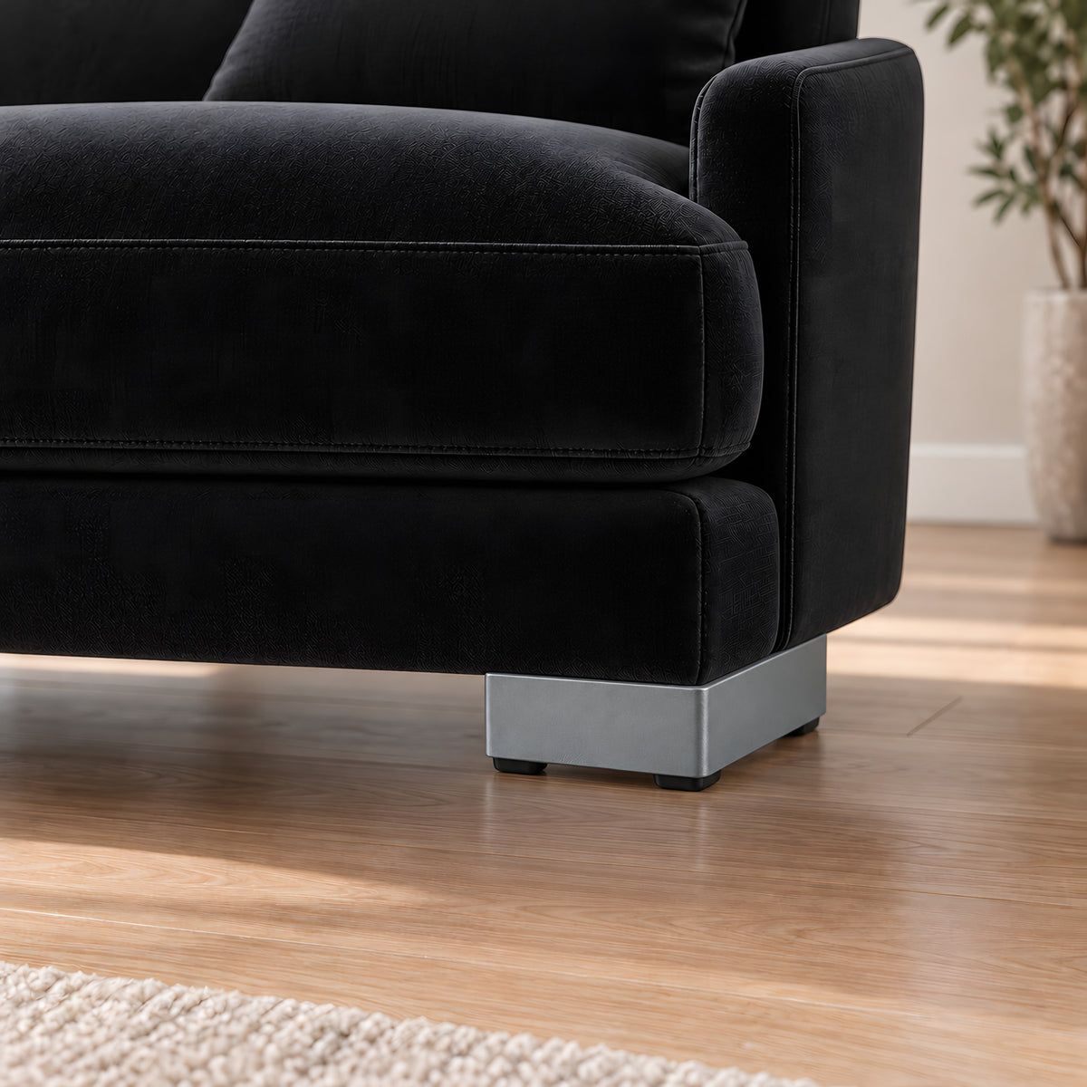 Metal leg A954C matt — Metal leg A954C matt · on a sofa, living room