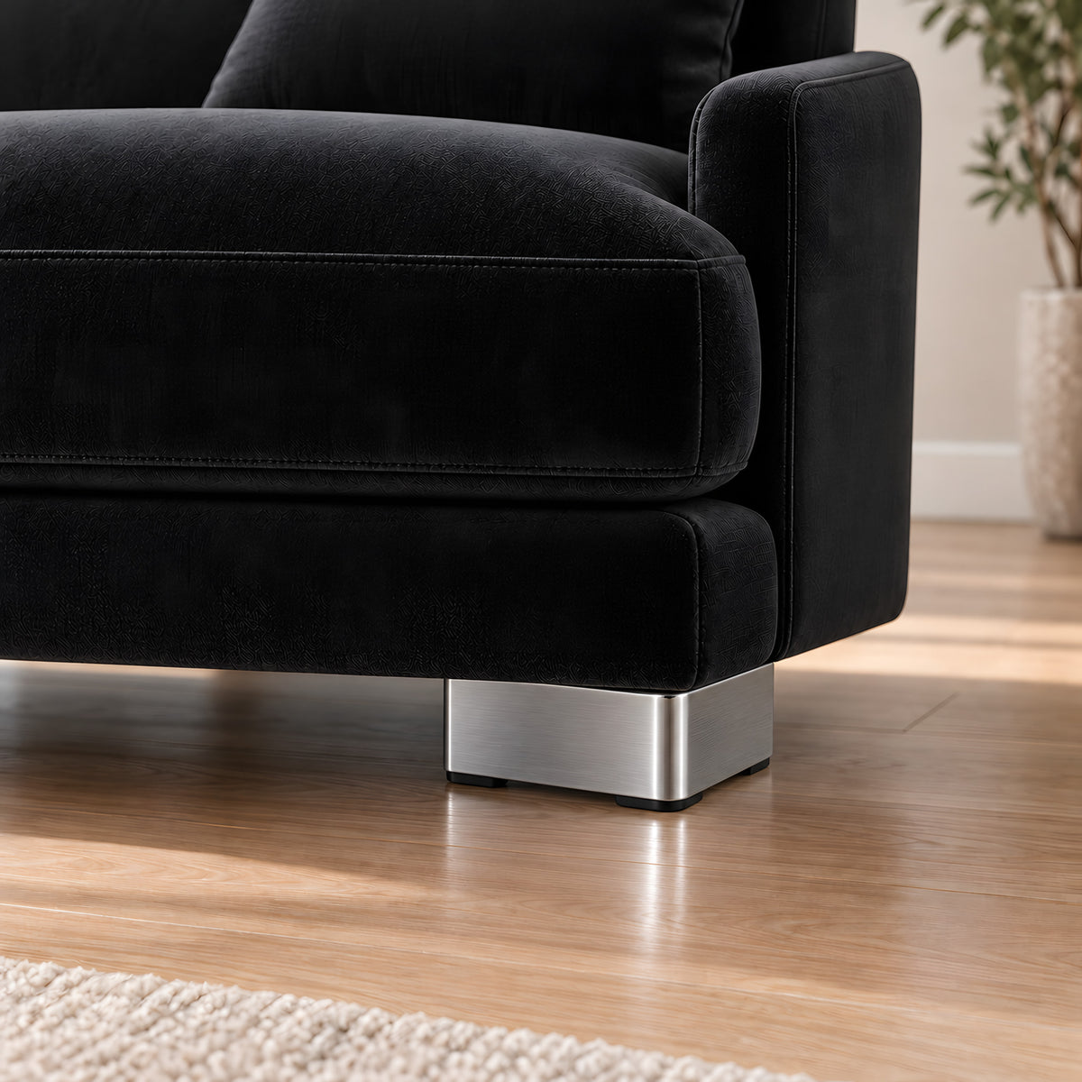 Metal leg A954B — Metal leg A954B · on a sofa, living room