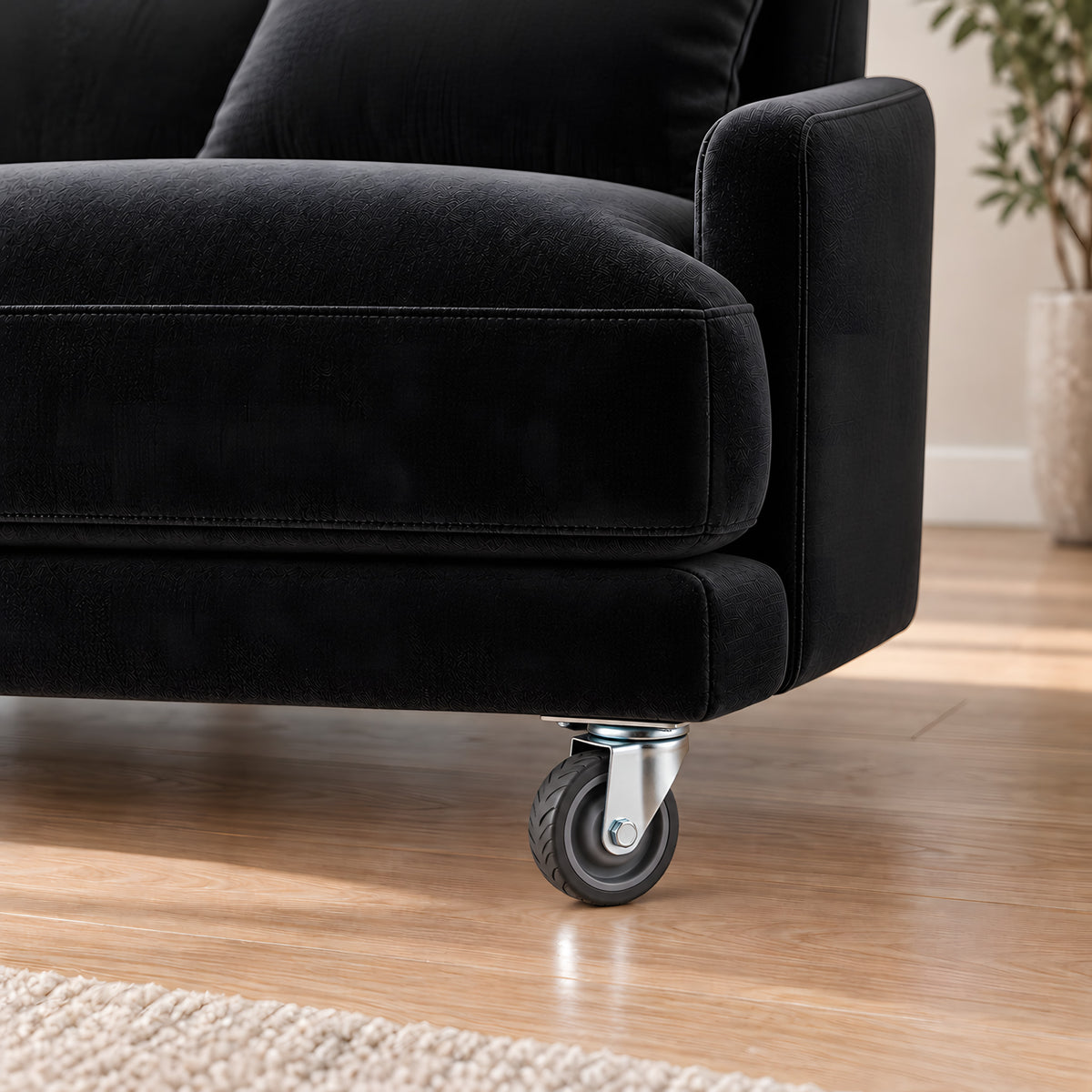Caster K 106 50 mm — Caster K 106 50 mm · on a sofa, living room