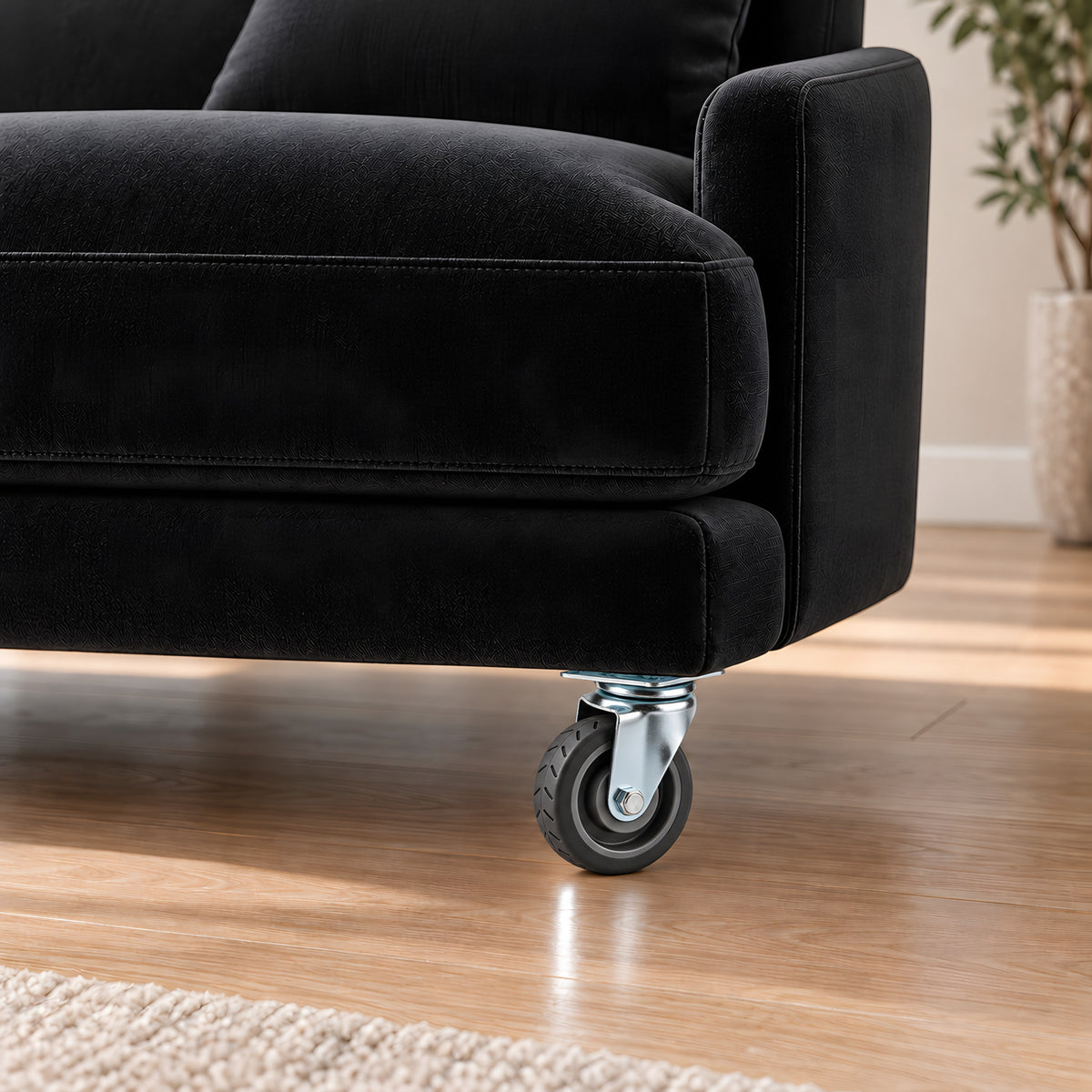 Caster K 404 50 mm — Caster K 404 50 mm · on a sofa, living room