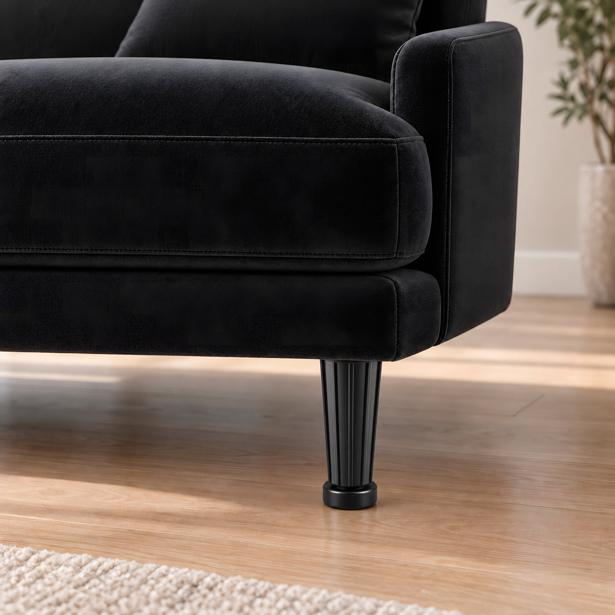 Plastic leg K526 — Plastic leg K526 · on a sofa, living room