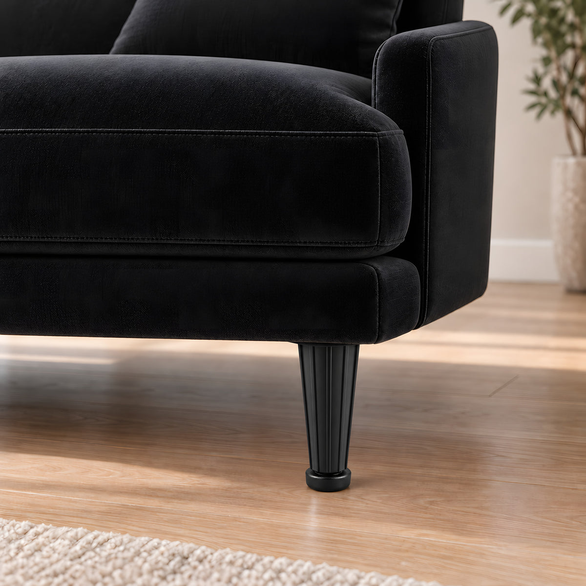 Plastic leg K541 — Plastic leg K541 · on a sofa, living room