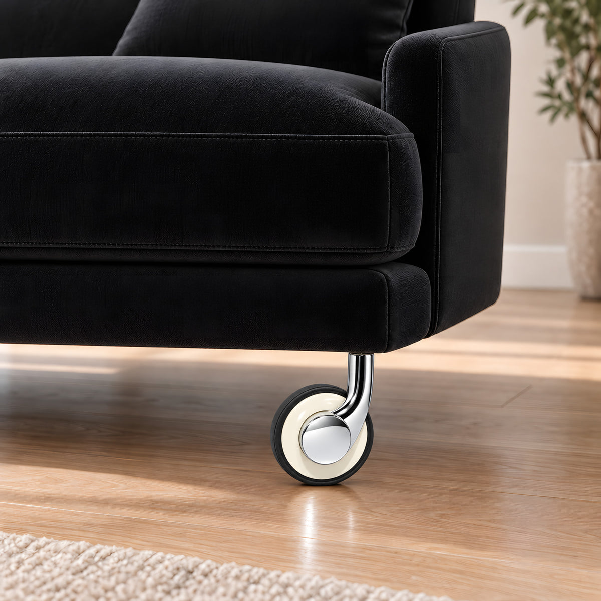 Caster P003A — Caster P003A · on a sofa, living room