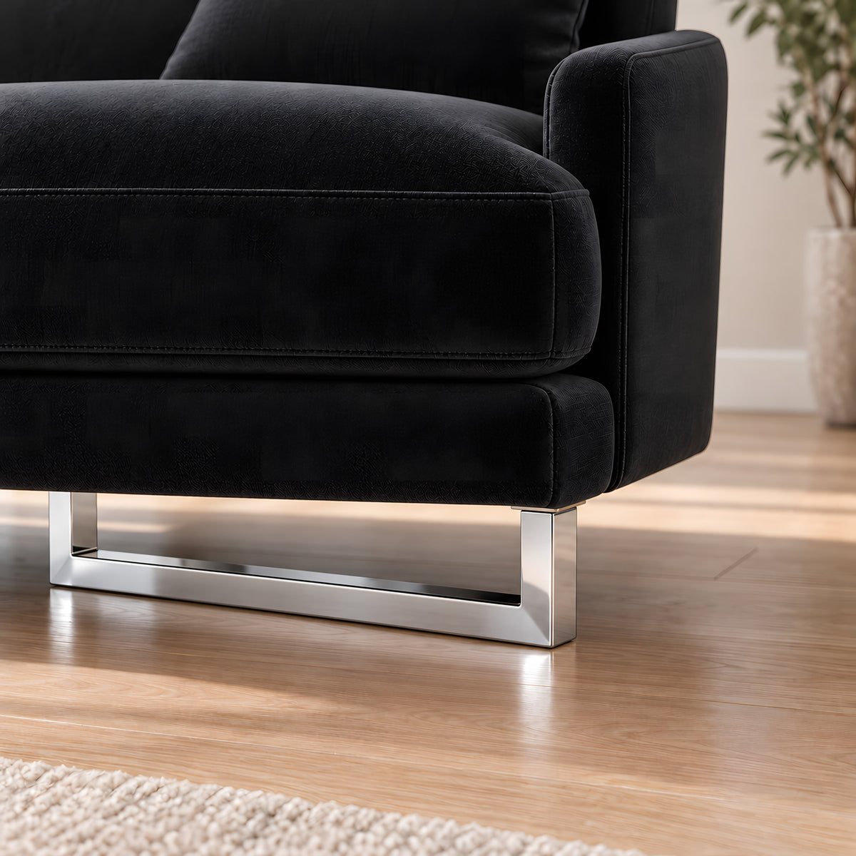 Metal leg S217 — Metal leg S217 · on a sofa, living room