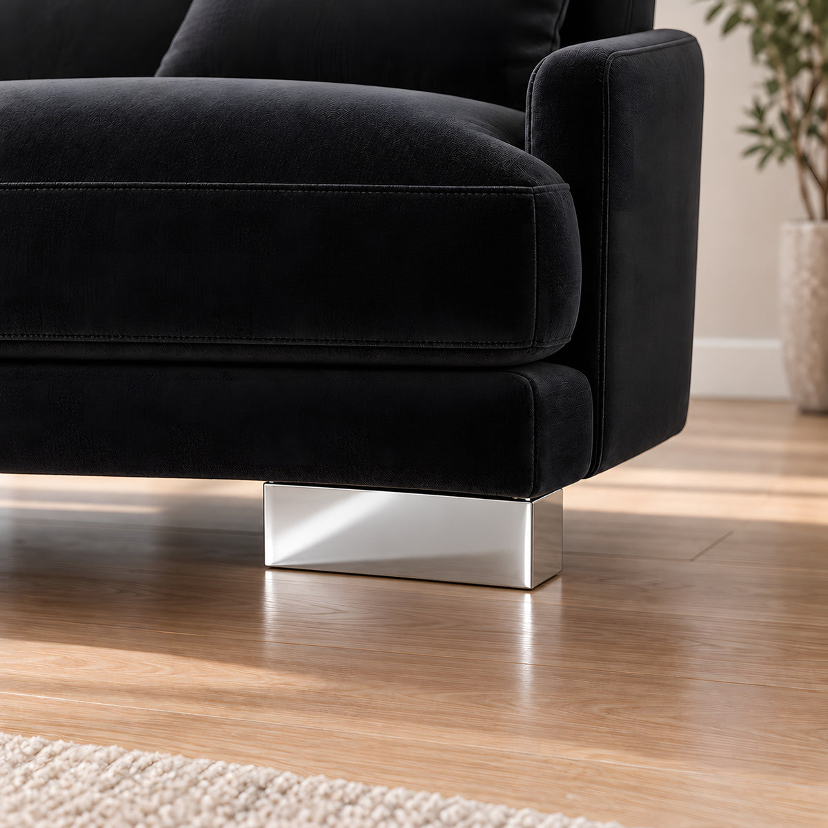 Metal leg S310 — Metal leg S310 · on a sofa, living room