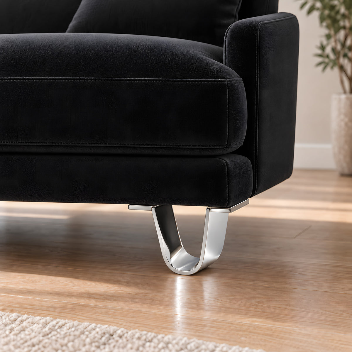 Metal leg S424 — Metal leg S424 · on a sofa, living room