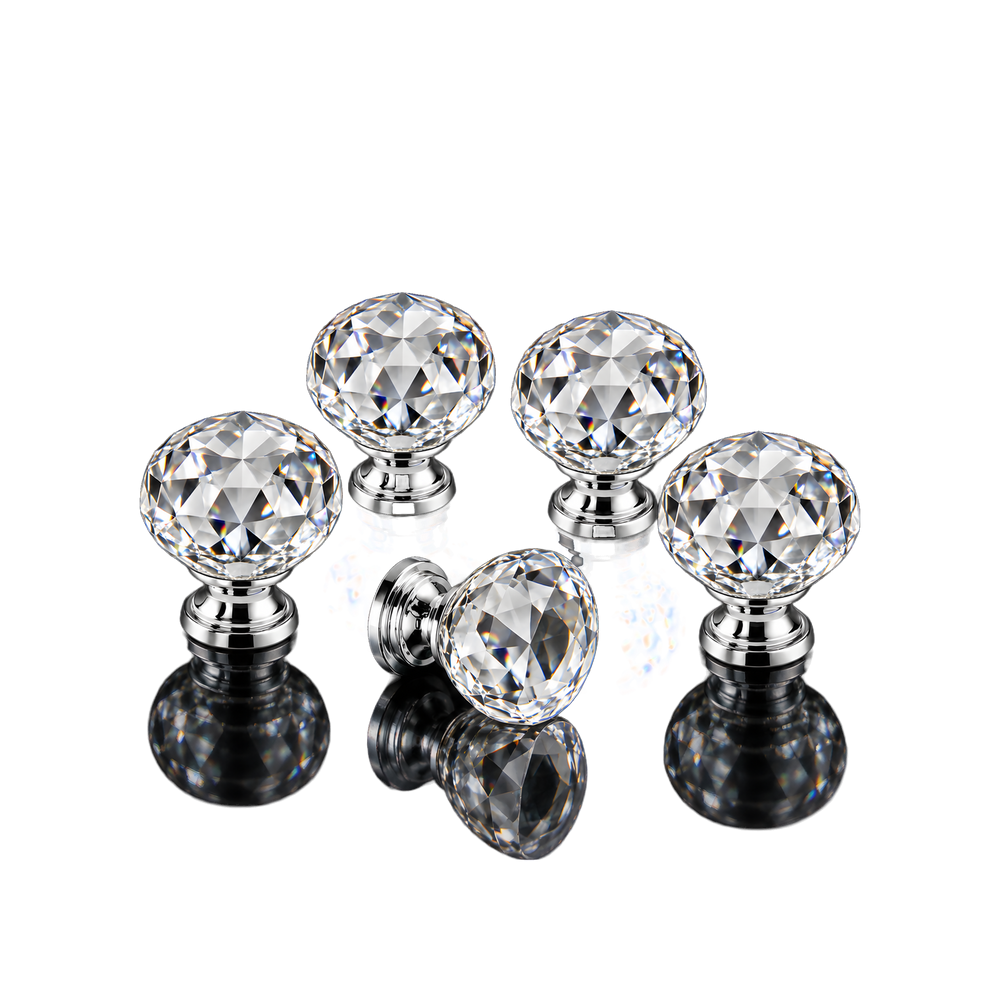 Crystal knob 30 mm transparent (20 pcs)