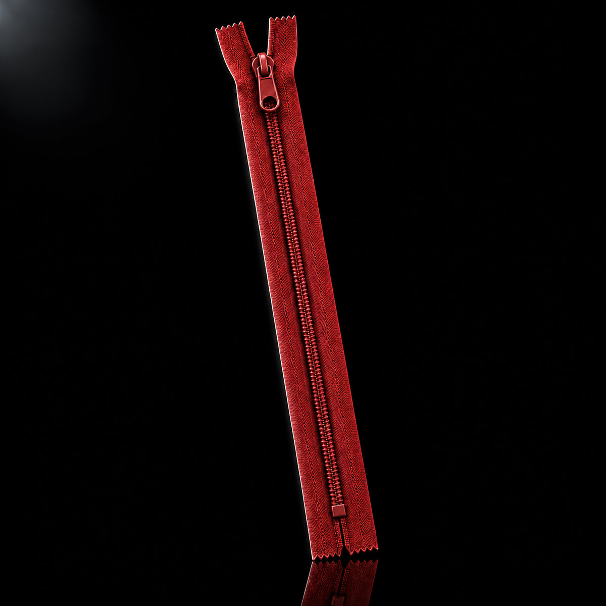 Zipper with slider No3 20 cm - 100 pcs — Zipper with slider No3 20 cm - 100 pcs · Red