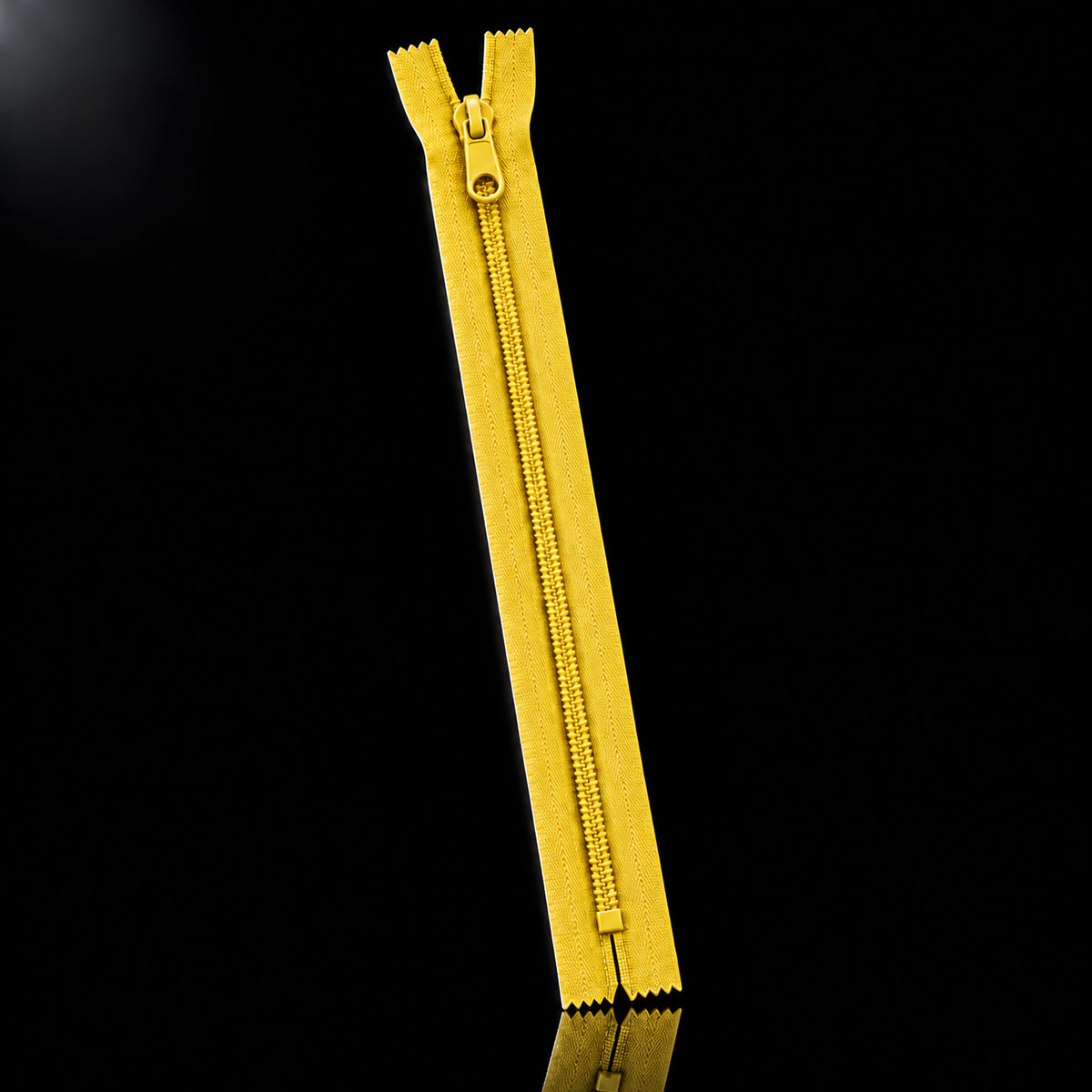 Zipper with slider No3 20 cm - 100 pcs — Zipper with slider No3 20 cm - 100 pcs · Yellow